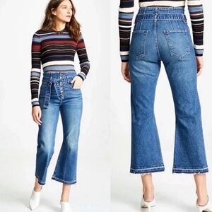 Veronica Beard Marlene 12” corset high rise jeans, size 26